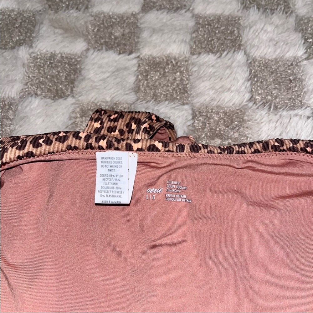 Aerie swim Leopard Print Bikini Bottom size Large - Picture 3 of 3